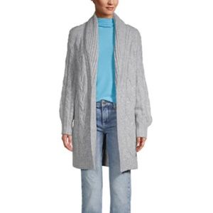 NEW  Thick Midi Length a.n.a Women  Long Sleeve Open Front Cardigan COAT L